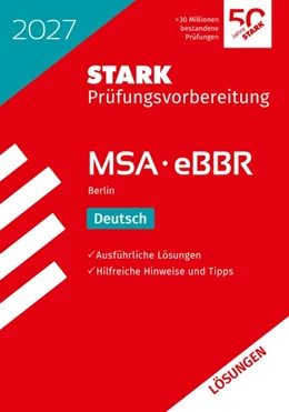 Abbildung von STARK Lösungen zu Deutsch - MSA/eBBR 2027 Berlin - Prüfungsvorbereitung | 22. Auflage | 2026 | beck-shop.de
