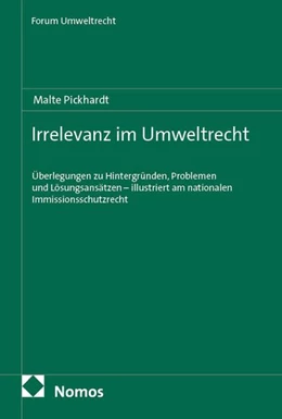 Abbildung von Pickhardt | Irrelevanz im Umweltrecht | 1. Auflage | 2026 | beck-shop.de