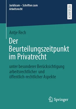 Abbildung von Rech | Der Beurteilungszeitpunkt im Privatrecht | 1. Auflage | 2026 | beck-shop.de