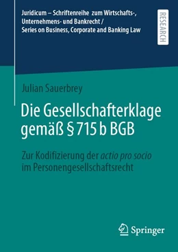 Abbildung von Sauerbrey | Die Gesellschafterklage gemäß § 715b BGB | 1. Auflage | 2026 | beck-shop.de