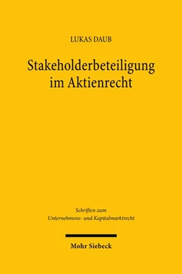 Abbildung von Daub | Stakeholderbeteiligung im Aktienrecht | 1. Auflage | 2026 | beck-shop.de