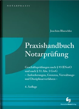 Abbildung von Blaeschke | Praxishandbuch Notarprüfung | 4. Auflage | 2026 | beck-shop.de
