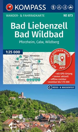 Abbildung von KOMPASS Wanderkarte 873 Bad Liebenzell/Bad Wildbad 1:25.000 | 2. Auflage | 2026 | beck-shop.de
