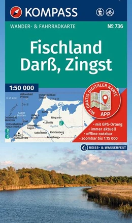 Abbildung von KOMPASS Wanderkarte 736 Fischland, Darß, Zingst 1:50.000 | 2. Auflage | 2026 | beck-shop.de