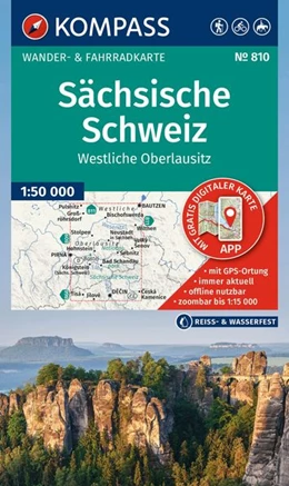 Abbildung von KOMPASS Wanderkarte 810 Sächsische Schweiz, Westliche Oberlausitz 1:50.000 | 3. Auflage | 2026 | beck-shop.de