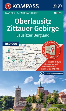 Abbildung von KOMPASS Wanderkarte 811 Oberlausitz, Zittauer Gebirge, Lausitzer Bergland 1:50.000 | 2. Auflage | 2026 | beck-shop.de