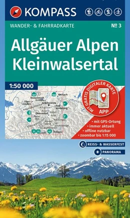 Abbildung von KOMPASS Wanderkarte 3 Allgäuer Alpen, Kleinwalsertal 1:50.000 | 2. Auflage | 2026 | beck-shop.de