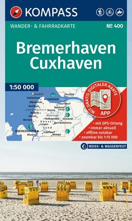 Abbildung von KOMPASS Wanderkarte 400 Bremerhaven-Cuxhaven 1:50.000 | 2. Auflage | 2026 | beck-shop.de
