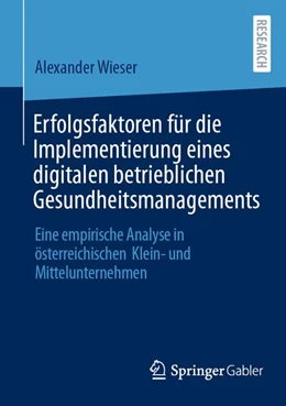Abbildung von Wieser | Erfolgsfaktoren für die Implementierung eines digitalen betrieblichen Gesundheitsmanagements | 1. Auflage | 2026 | beck-shop.de