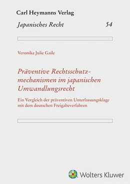 Abbildung von Gaile | Präventive Rechtsschutzmechanismen im japanischen Umwandlungsrecht (JR 54) | 1. Auflage | 2026 | beck-shop.de