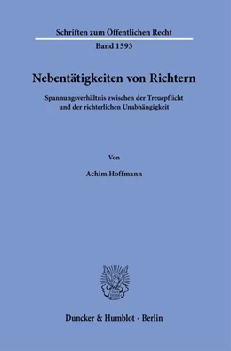 Abbildung von Hoffmann | Nebentätigkeiten von Richtern | 1. Auflage | 2026 | beck-shop.de