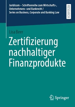 Abbildung von Beer | Zertifizierung nachhaltiger Finanzprodukte | 1. Auflage | 2026 | beck-shop.de