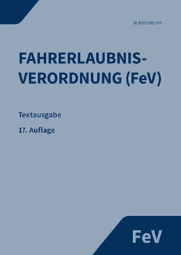 Abbildung von Fahrerlaubnisverordnung | 17. Auflage | 2026 | beck-shop.de