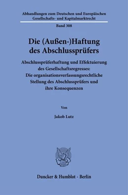 Abbildung von Lutz | Die (Außen-)Haftung des Abschlussprüfers | 1. Auflage | 2026 | beck-shop.de
