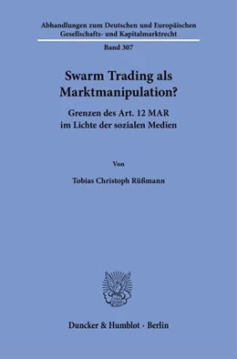 Abbildung von Rüßmann | Swarm Trading als Marktmanipulation? | 1. Auflage | 2026 | beck-shop.de