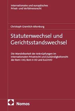 Abbildung von Gramlich-Altenburg | Statutenwechsel und Gerichtsstandswechsel | 1. Auflage | 2026 | beck-shop.de
