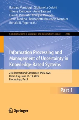 Abbildung von Vantaggi / Coletti | Information Processing and Management of Uncertainty in Knowledge-Based Systems | 1. Auflage | 2026 | beck-shop.de
