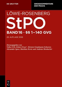 Abbildung von Gittermann / Mann | §§ 1-140 GVG | 28. Auflage | 2026 | beck-shop.de