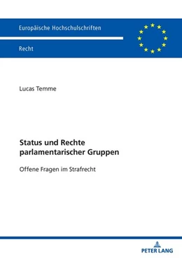 Abbildung von Temme | Status und Rechte parlamentarischer Gruppen | 1. Auflage | 2026 | beck-shop.de