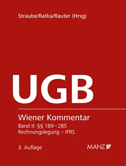 Abbildung von Ratka / Rauter | Wiener Kommentar zum UGB Rechnungslegung, 3.Auflage | 1. Auflage | 2026 | beck-shop.de
