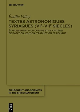 Abbildung von Villey | Textes astronomiques syriaques (VIe–VIIe siècles) | 1. Auflage | 2026 | 5 | beck-shop.de