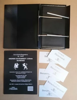 Abbildung von Dürckheim | DürckheimRegister®-ORDNER EXTRABREIT SCHWARZ für STEUERGESETZE u.a; zum Einheften und Unterteilen der Gesetzessammlungen | 1. Auflage | 2026 | beck-shop.de