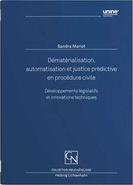 Abbildung von Mariot | Dématérialisation, automatisation et justice prédictive en procédure civile | 1. Auflage | 2026 | beck-shop.de