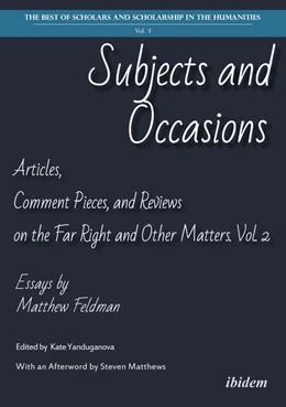 Abbildung von Feldman / Yanduganova | Subjects and Occasions | 1. Auflage | 2026 | beck-shop.de