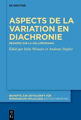 Abbildung von Wissner / Dufter | Aspects de la variation en diachronie | 1. Auflage | 2026 | 506 | beck-shop.de