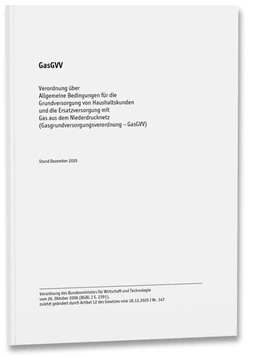 Abbildung von GasGVV – Gasgrundversorgungsverordnung | 1. Auflage | 2026 | beck-shop.de