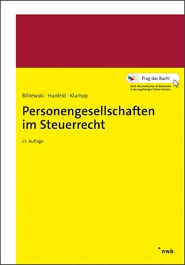 Abbildung von Bilitewski / Hunfeld | Personengesellschaften im Steuerrecht | 13. Auflage | 2026 | beck-shop.de