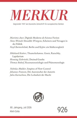 Abbildung von Knörer / Demand | MERKUR 7/2026, Jg.80 | 1. Auflage | 2026 | beck-shop.de