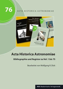 Abbildung von Dick | Acta Historica Astronomiae | 1. Auflage | 2026 | beck-shop.de