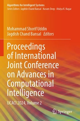 Abbildung von Uddin / Bansal | Proceedings of International Joint Conference on Advances in Computational Intelligence | 1. Auflage | 2026 | beck-shop.de