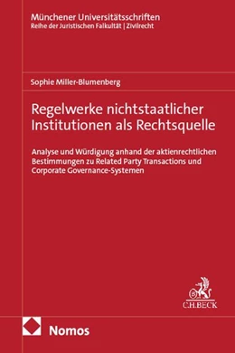 Abbildung von Miller-Blumenberg | Regelwerke nichtstaatlicher Institutionen als Rechtsquelle | 1. Auflage | 2026 | 265 | beck-shop.de