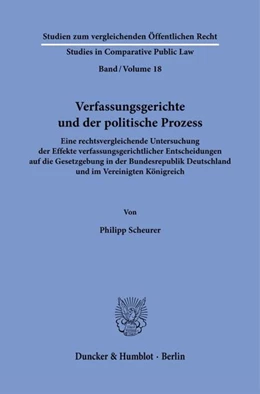 Abbildung von Scheurer | Verfassungsgerichte und der politische Prozess | 1. Auflage | 2026 | beck-shop.de
