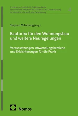 Abbildung von Mitschang | Bauturbo für den Wohnungsbau und weitere Neuregelungen | 1. Auflage | 2026 | 4 | beck-shop.de