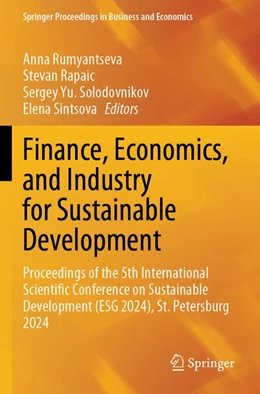 Abbildung von Rumyantseva / Rapaic | Finance, Economics, and Industry for Sustainable Development | 1. Auflage | 2026 | beck-shop.de