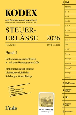Abbildung von Schilcher / Doralt | KODEX Steuer-Erlässe 2026, Band I | 41. Auflage | 2026 | beck-shop.de