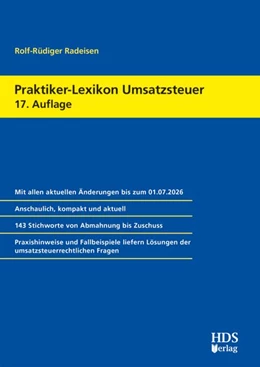 Abbildung von Radeisen | Praktiker-Lexikon Umsatzsteuer | 17. Auflage | 2026 | beck-shop.de