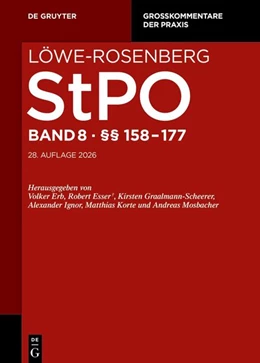 Abbildung von Erb / Merz | Löwe-Rosenberg. StPO. Band 8: §§ 158-177 | 28. Auflage | 2026 | beck-shop.de