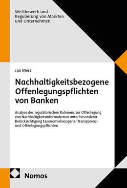Abbildung von Merz | Nachhaltigkeitsbezogene Offenlegungspflichten von Banken | 1. Auflage | 2026 | beck-shop.de