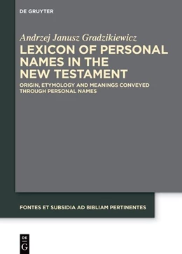 Abbildung von Gradzikiewicz | Lexicon of Personal Names in the New Testament | 1. Auflage | 2026 | 15 | beck-shop.de