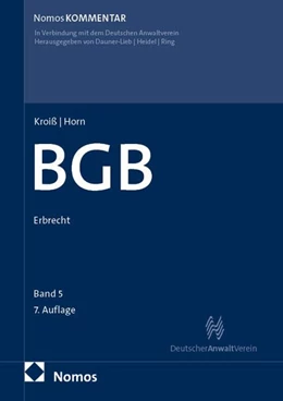 Abbildung von Kroiß / Horn | Bürgerliches Gesetzbuch: Erbrecht | 7. Auflage | 2026 | beck-shop.de