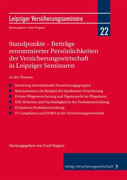 Abbildung von Wagner | Standpunkte – Beiträge renommierter Persönlichkeiten der Versicherungswirtschaft in Leipziger Seminaren | 1. Auflage | 2026 | 22 | beck-shop.de