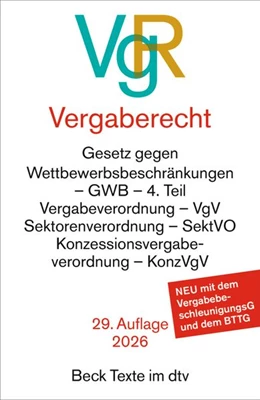 Abbildung von Vergaberecht | 29. Auflage | 2026 | beck-shop.de