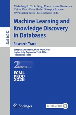 Abbildung von Ceci / Kocev | Machine Learning and Knowledge Discovery in Databases. Research Track | 1. Auflage | 2026 | beck-shop.de