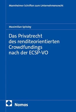 Abbildung von Spitzley | Das Privatrecht des renditeorientierten Crowdfundings nach der ECSP-VO | 1. Auflage | 2026 | 64 | beck-shop.de