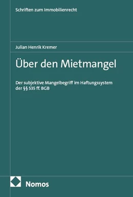 Abbildung von Kremer | Über den Mietmangel | 1. Auflage | 2026 | 12 | beck-shop.de