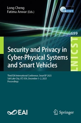 Abbildung von Cheng / Anwar | Security and Privacy in Cyber-Physical Systems and Smart Vehicles | 1. Auflage | 2026 | beck-shop.de